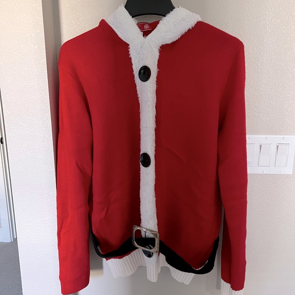 Santa sweater with hoodie, same or next day shipping - Picture 1 of 1